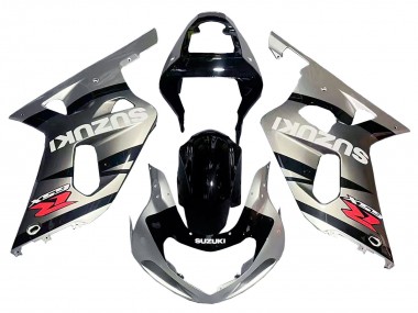 Billige Suzuki GSXR 600 / GSXR 750 Motorrad Verkleidung 2001-2003 - Silber Glanzendes Schwarz Rot
