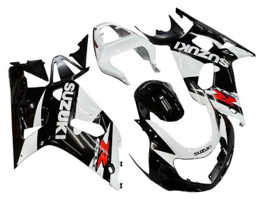 Billige Suzuki GSXR 600 / GSXR 750 Motorrad Verkleidung 2001-2003 - Weiss Glanzendes Schwarz Rot