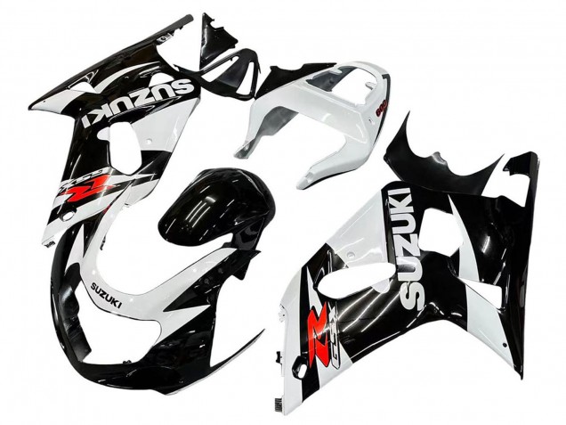Billige Suzuki GSXR 600 / GSXR 750 Motorrad Verkleidung 2001-2003 - Weiss Glanzendes Schwarz Rot