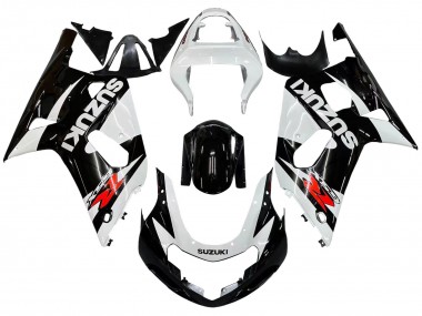 Billige Suzuki GSXR 600 / GSXR 750 Motorrad Verkleidung 2001-2003 - Weiss Glanzendes Schwarz Rot
