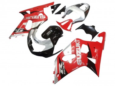 Billige Suzuki GSXR 600 / GSXR 750 Motorrad Verkleidung 2001-2003 - Rot Weiss Glanzendes Schwarz