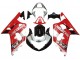 Billige Suzuki GSXR 600 / GSXR 750 Motorrad Verkleidung 2001-2003 - Rot Weiss Glanzendes Schwarz