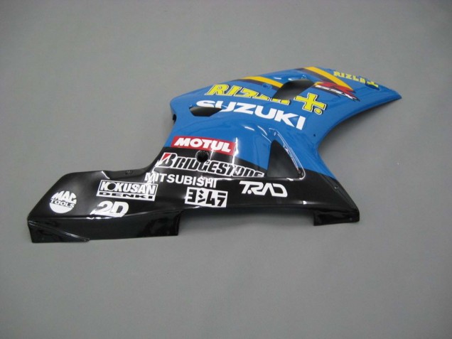 Billige Suzuki GSXR 600 / GSXR 750 Motorrad Verkleidung 2001-2003 - Blau Gelb Schwarz Motul Rizla