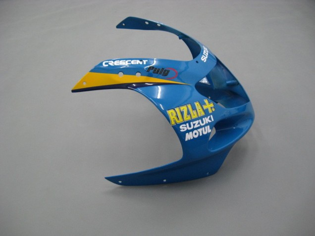 Billige Suzuki GSXR 600 / GSXR 750 Motorrad Verkleidung 2001-2003 - Blau Gelb Schwarz Motul Rizla