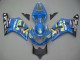 Billige Suzuki GSXR 600 / GSXR 750 Motorrad Verkleidung 2001-2003 - Blau Gelb Schwarz Motul Rizla