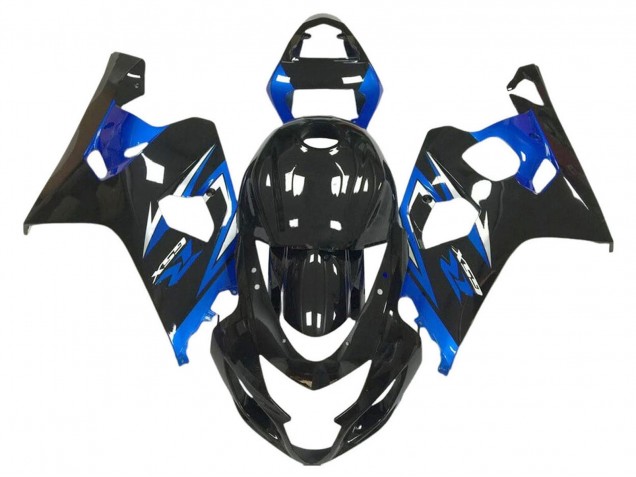 Billige Suzuki GSXR 600 / GSXR 750 Motorrad Verkleidung 2004-2005 - Glanzendes Schwarz Blau