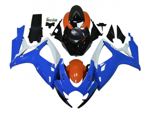 Billige Suzuki GSXR 600 / GSXR 750 Motorrad Verkleidung 2004-2005 - Weiss Blau Orange Schwarz