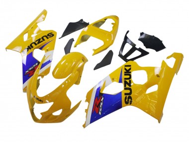 Billige Suzuki GSXR 600 / GSXR 750 Motorrad Verkleidung 2004-2005 - Gelb Weiss Blau Schwarz