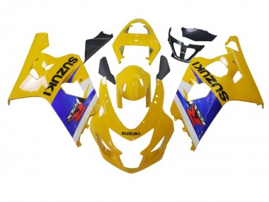 Billige Suzuki GSXR 600 / GSXR 750 Motorrad Verkleidung 2004-2005 - Gelb Weiss Blau Schwarz