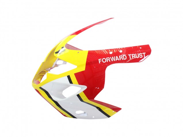 Billige Suzuki GSXR 600 / GSXR 750 Motorrad Verkleidung 2004-2005 - Weiss Rot Gelb Michelin Texaon Heron 7