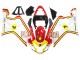 Billige Suzuki GSXR 600 / GSXR 750 Motorrad Verkleidung 2004-2005 - Weiss Rot Gelb Michelin Texaon Heron 7