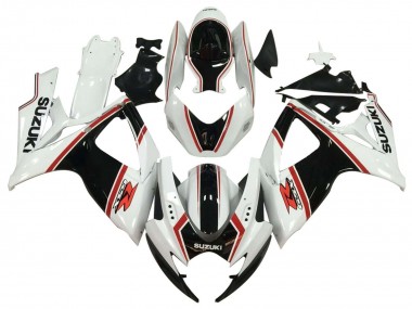Billige Suzuki GSXR 600 / GSXR 750 Motorrad Verkleidung 2006-2007 - Weiss Schwarz Rot