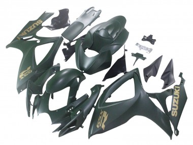 Billige Suzuki GSXR 600 / GSXR 750 Motorrad Verkleidung 2006-2007 - Matt Armee Grun