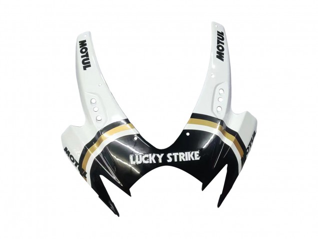 Billige Suzuki GSXR 600 / GSXR 750 Motorrad Verkleidung 2006-2007 - Weiss Schwarz Lucky Strike Motul