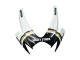 Billige Suzuki GSXR 600 / GSXR 750 Motorrad Verkleidung 2006-2007 - Weiss Schwarz Lucky Strike Motul