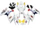 Billige Suzuki GSXR 600 / GSXR 750 Motorrad Verkleidung 2006-2007 - Weiss Rot Gelb Motul