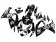 Billige Suzuki GSXR 600 / GSXR 750 Motorrad Verkleidung 2006-2007 - Glanzendes Schwarz Weiss Motul Lucky Strike