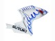 Billige Suzuki GSXR 600 / GSXR 750 Motorrad Verkleidung 2006-2007 - Weiss Blau Flamme