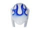 Billige Suzuki GSXR 600 / GSXR 750 Motorrad Verkleidung 2006-2007 - Weiss Blau Flamme