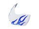 Billige Suzuki GSXR 600 / GSXR 750 Motorrad Verkleidung 2006-2007 - Weiss Blau Flamme