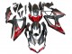 Billige Suzuki GSXR 600 / GSXR 750 Motorrad Verkleidung 2008-2010 - Matt Schwarz Rot