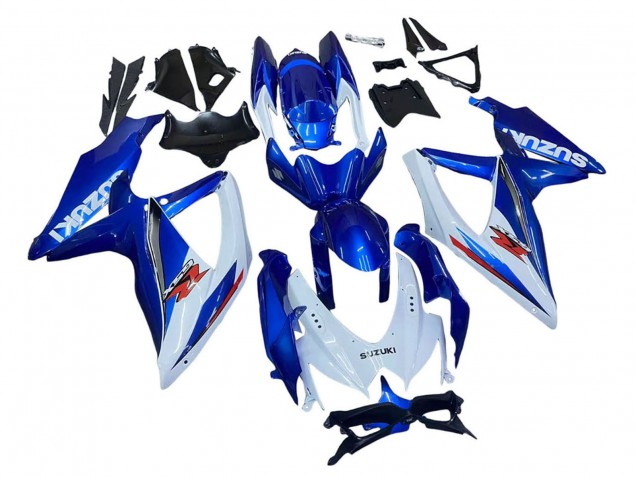 Billige Suzuki GSXR 600 / GSXR 750 Motorrad Verkleidung Kit 2008-2010 - Blau Weiss Rot
