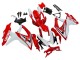 Billige Suzuki GSXR 600 / GSXR 750 Motorrad Verkleidung 2008-2010 - Weiss Rot Schwarz