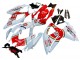 Billige Suzuki GSXR 600 / GSXR 750 Motorrad Verkleidung 2008-2010 - Weiss Rot Motul Lucky Strike