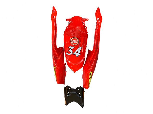 Billige Suzuki GSXR 600 / GSXR 750 Motorrad Verkleidung 2008-2010 - Weiss Rot Motul Lucky Strike