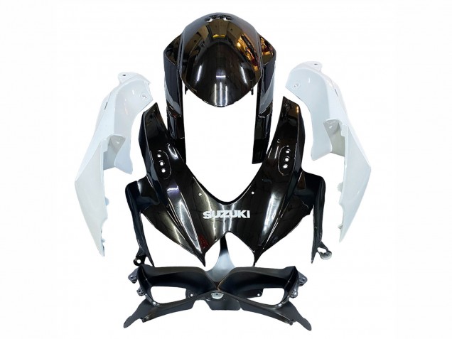 Billige Suzuki GSXR 600 / GSXR 750 Motorrad Verkleidung 2008-2010 - Weiss Schwarz