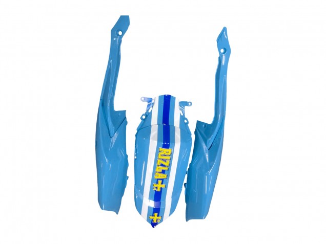 Billige Suzuki GSXR 600 / GSXR 750 Motorrad Verkleidung 2008-2010 - Blau Gelb Rizla