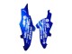 Billige Suzuki GSXR 600 / GSXR 750 Motorrad Verkleidung 2008-2010 - Blau Gelb Rizla