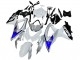 Billige Suzuki GSXR 600 / GSXR 750 Motorrad Verkleidung 2008-2010 - Weiss Silber Blau Schwarz