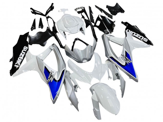 Billige Suzuki GSXR 600 / GSXR 750 Motorrad Verkleidung 2008-2010 - Weiss Silber Blau Schwarz