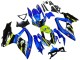 Billige Suzuki GSXR 600 / GSXR 750 Motorrad Verkleidung 2008-2010 - Blau Fluoreszierendes Grun Hai