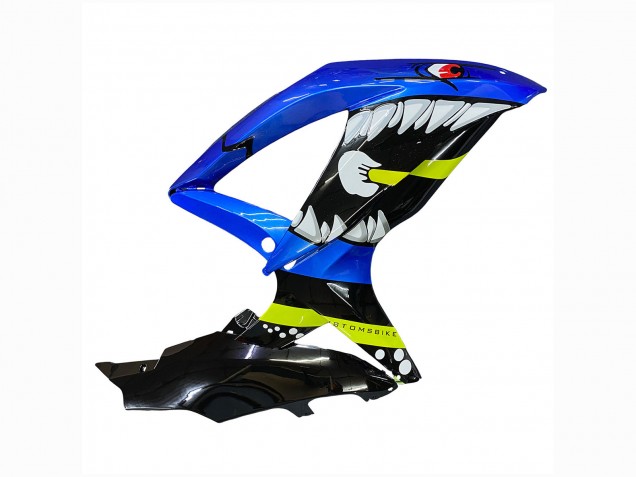 Billige Suzuki GSXR 600 / GSXR 750 Motorrad Verkleidung 2008-2010 - Blau Fluoreszierendes Grun Hai