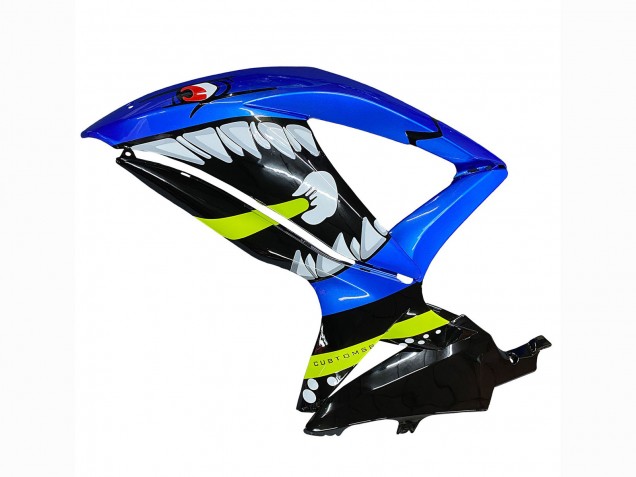 Billige Suzuki GSXR 600 / GSXR 750 Motorrad Verkleidung 2008-2010 - Blau Fluoreszierendes Grun Hai