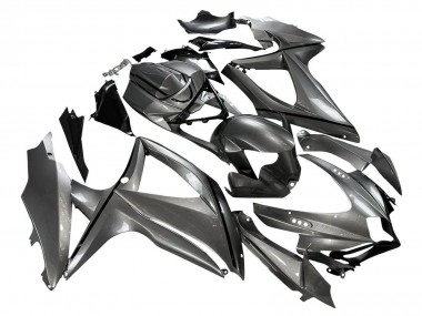 Billige Suzuki GSXR 600 / GSXR 750 Motorrad Verkleidung 2008-2010 - Matt Grau Schwarz