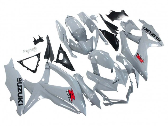 Billige Suzuki GSXR 600 / GSXR 750 Motorrad Verkleidung 2008-2010 - Glanzendes Grau