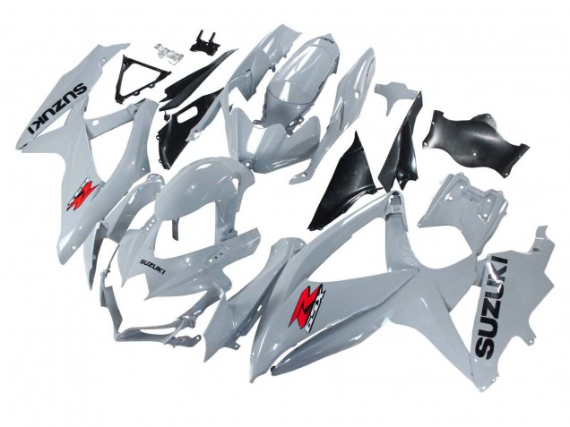 Billige Suzuki GSXR 600 / GSXR 750 Motorrad Verkleidung 2008-2010 - Glanzendes Grau