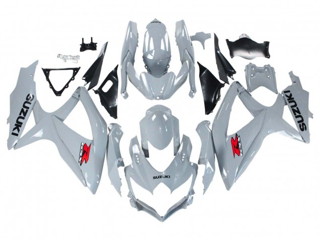 Billige Suzuki GSXR 600 / GSXR 750 Motorrad Verkleidung 2008-2010 - Glanzendes Grau
