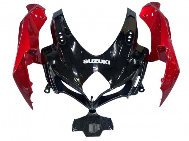 Billige Suzuki GSXR 600 / GSXR 750 Motorrad Verkleidung 2008-2010 - Rot Glanzendes Schwarz
