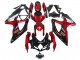 Billige Suzuki GSXR 600 / GSXR 750 Motorrad Verkleidung 2008-2010 - Rot Glanzendes Schwarz