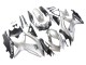Billige Suzuki GSXR 600 / GSXR 750 Motorrad Verkleidung 2008-2010 - Silber Matt Schwarz