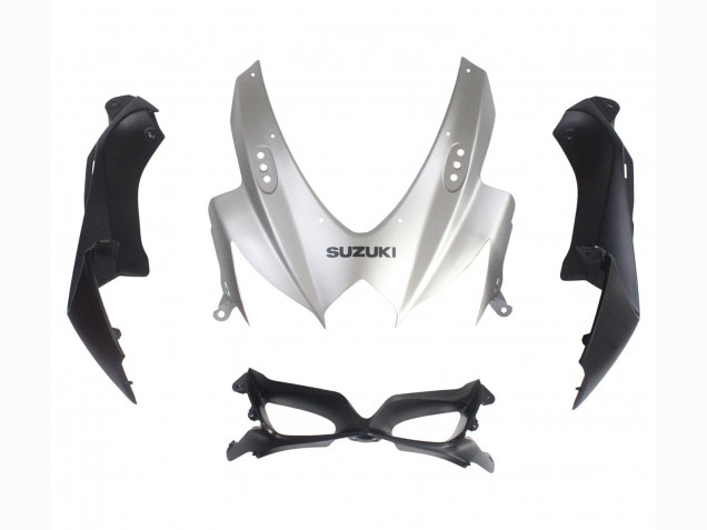 Billige Suzuki GSXR 600 / GSXR 750 Motorrad Verkleidung 2008-2010 - Silber Matt Schwarz