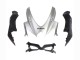 Billige Suzuki GSXR 600 / GSXR 750 Motorrad Verkleidung 2008-2010 - Silber Matt Schwarz