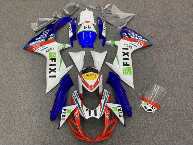 Billige Suzuki GSXR 600 / GSXR 750 Motorrad Verkleidung 2008-2010 - Weiss Blau Rot Grun Gelb Fixi 11