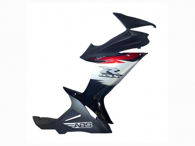 Billige Suzuki GSXR 600 / GSXR 750 Motorrad Verkleidung 2011-2024 - Glanzendes Schwarz Geschmiedet Carbonfaser Silber Rot