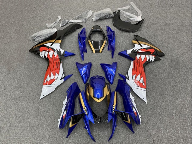 Billige Suzuki GSXR 600 / GSXR 750 Motorrad Verkleidung 2011-2024 - Blau Gold Rot Schwarz
