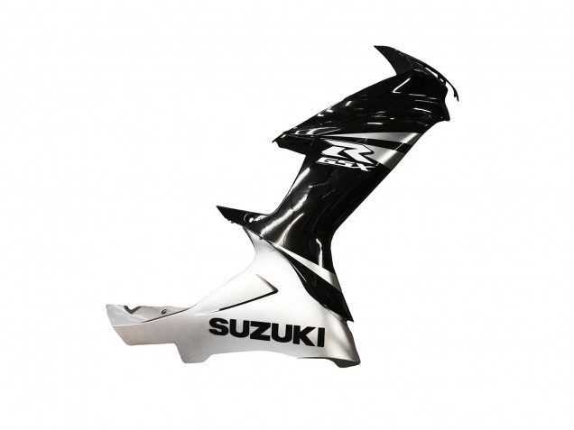Billige Suzuki GSXR 600 / GSXR 750 Motorrad Verkleidung 2011-2024 - Glanzendes Schwarz Silber